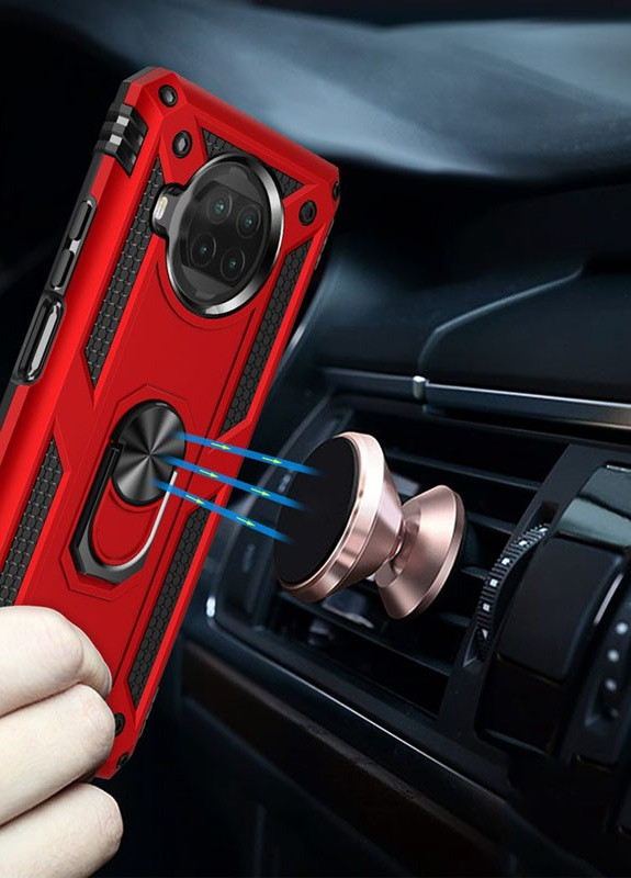 Ударопрочный чехол Serge Ring for Magnet для Xiaomi Mi 10T Lite / Redmi Note 9 Pro 5G Красный (is_00000042785_2) Epik (237829270)