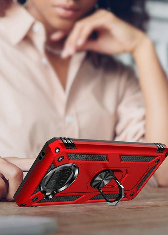 Ударопрочный чехол Serge Ring for Magnet для Xiaomi Mi 10T Lite / Redmi Note 9 Pro 5G Красный (is_00000042785_2) Epik (237829270)