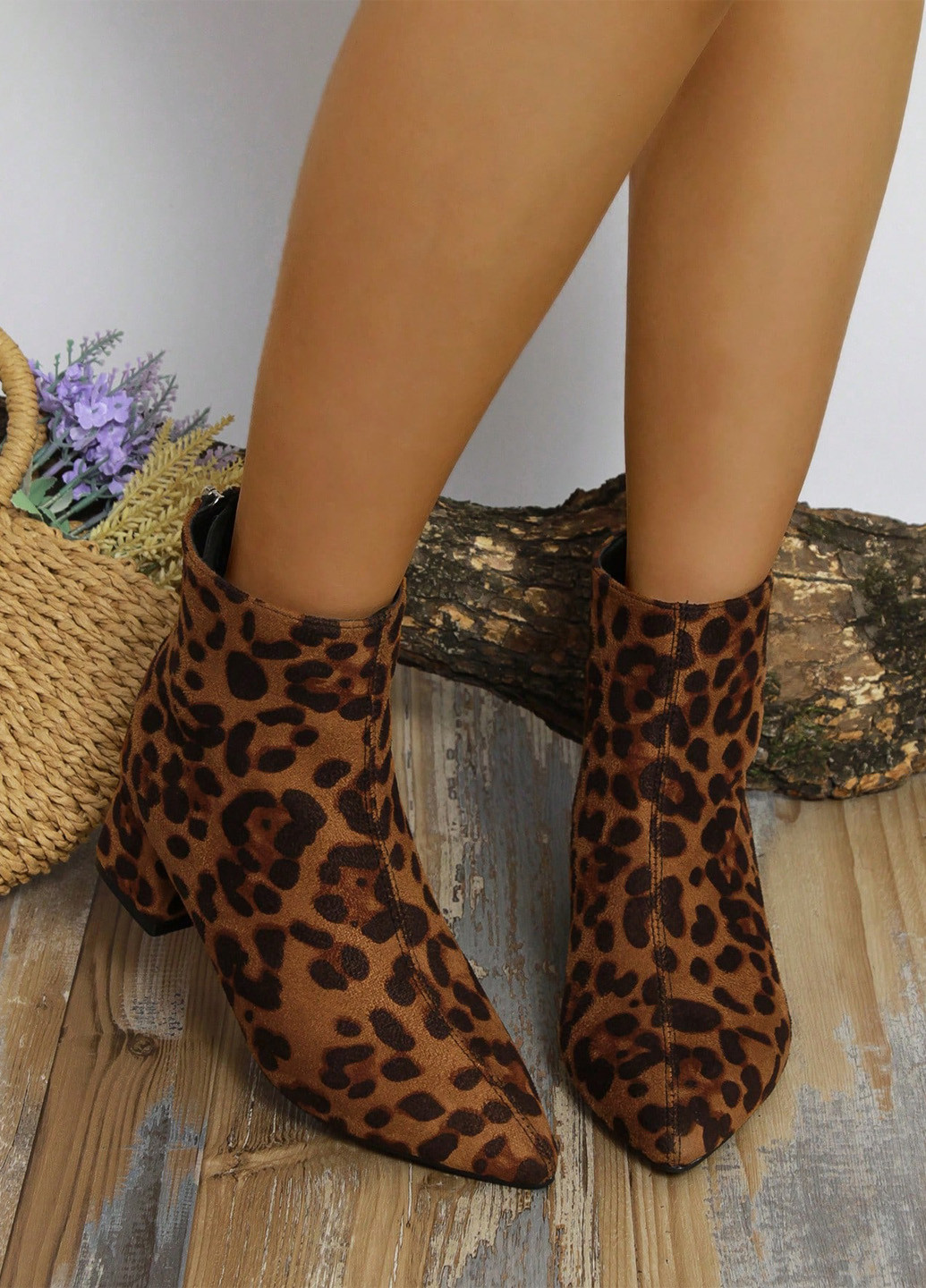 Осенние ботильоны SHEIN без декора тканевые