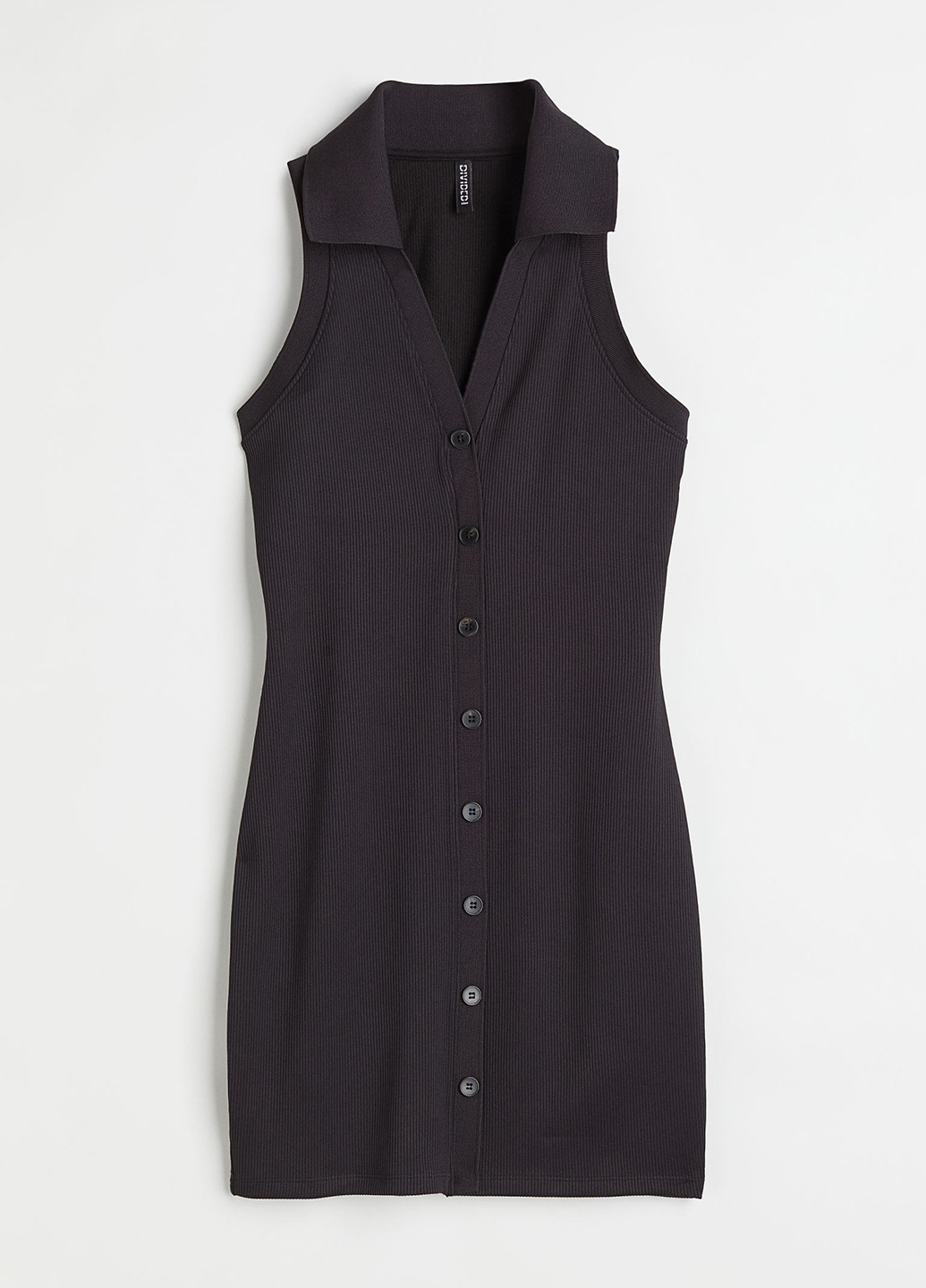 Чорна кежуал сукня футляр, сорочка H&M однотонна