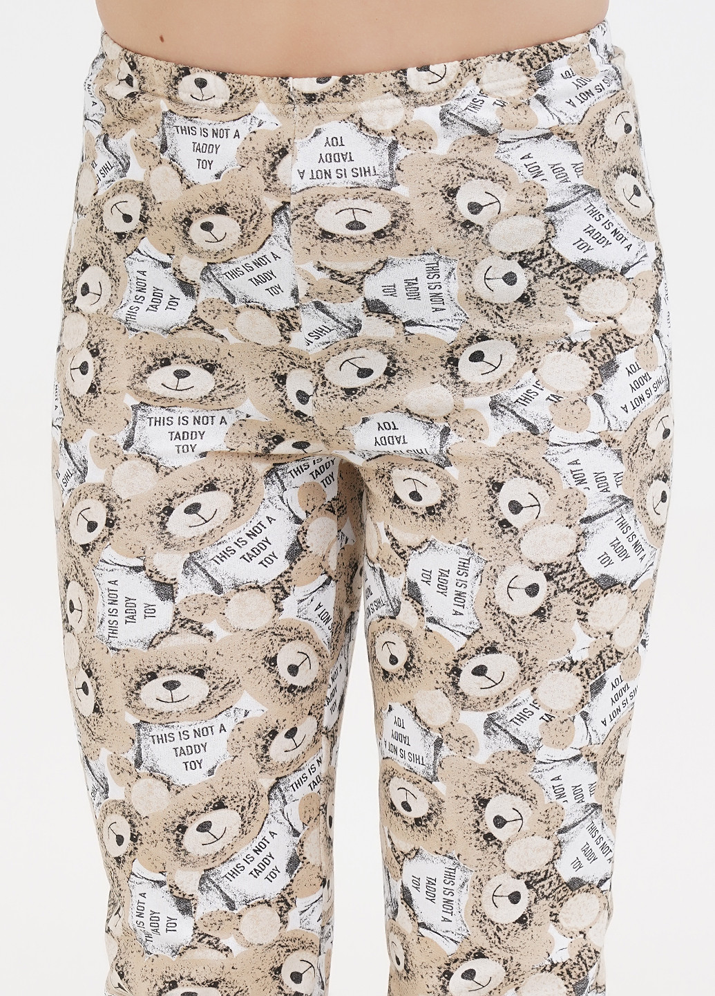 Бежевая всесезон пижама (лонгслив, брюки) лонгслив + брюки Fleri