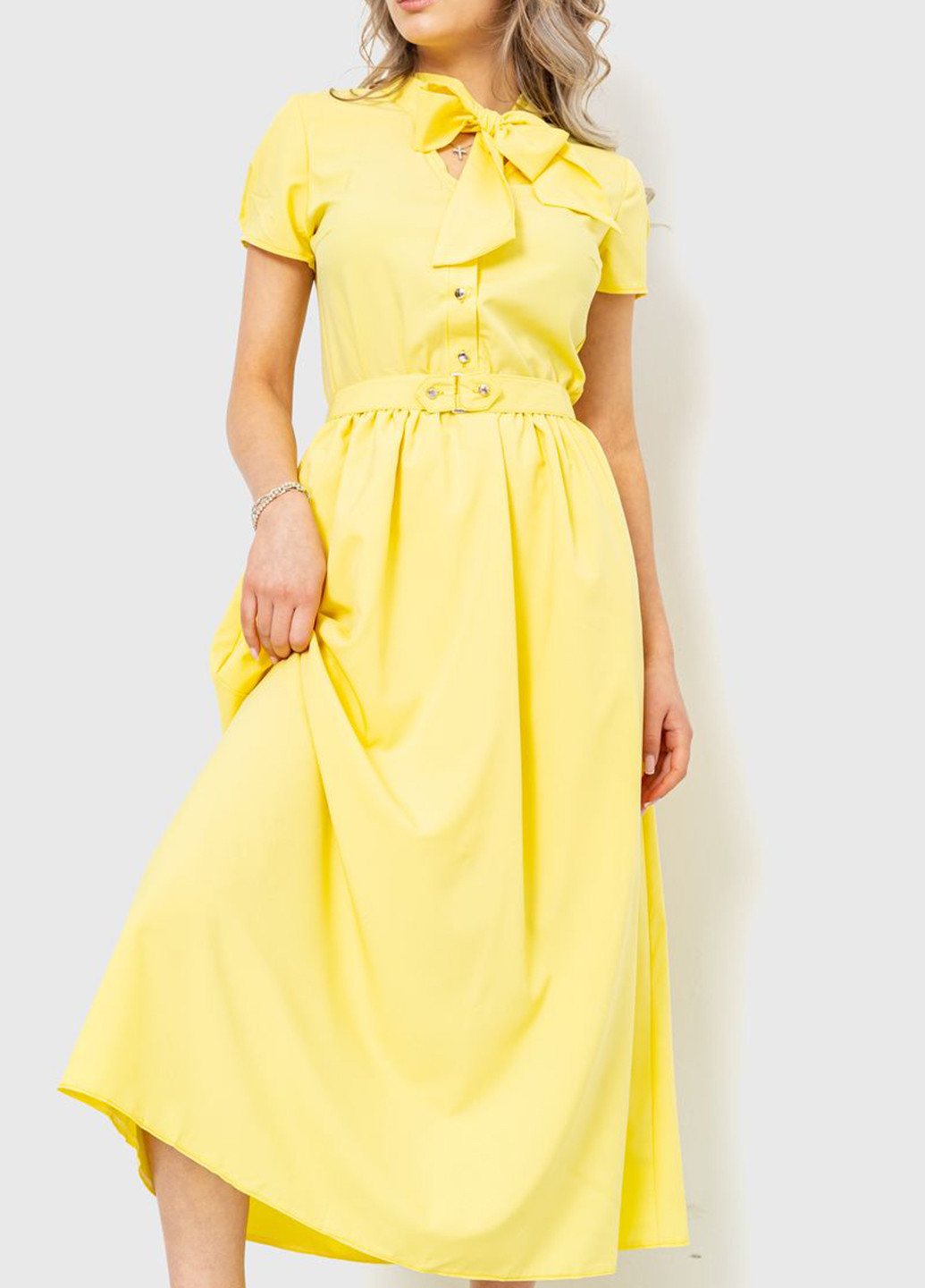 Желтое кэжуал платье Ager однотонное