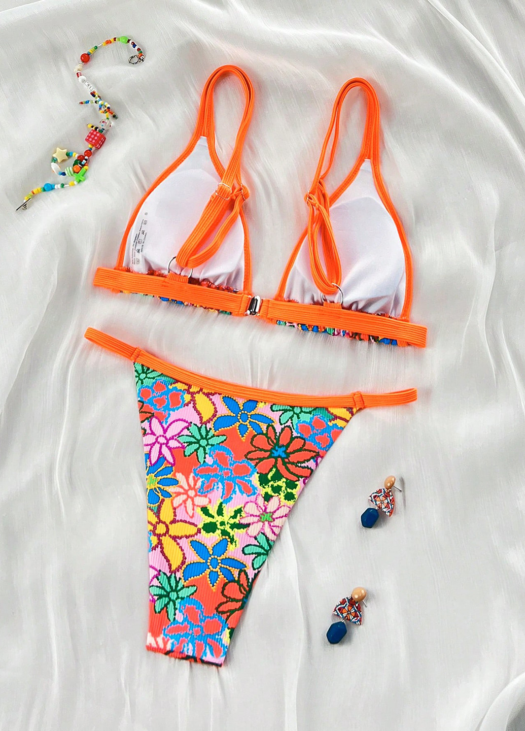 Комбінований літній купальник (ліф, трусики) бікіні SHEIN