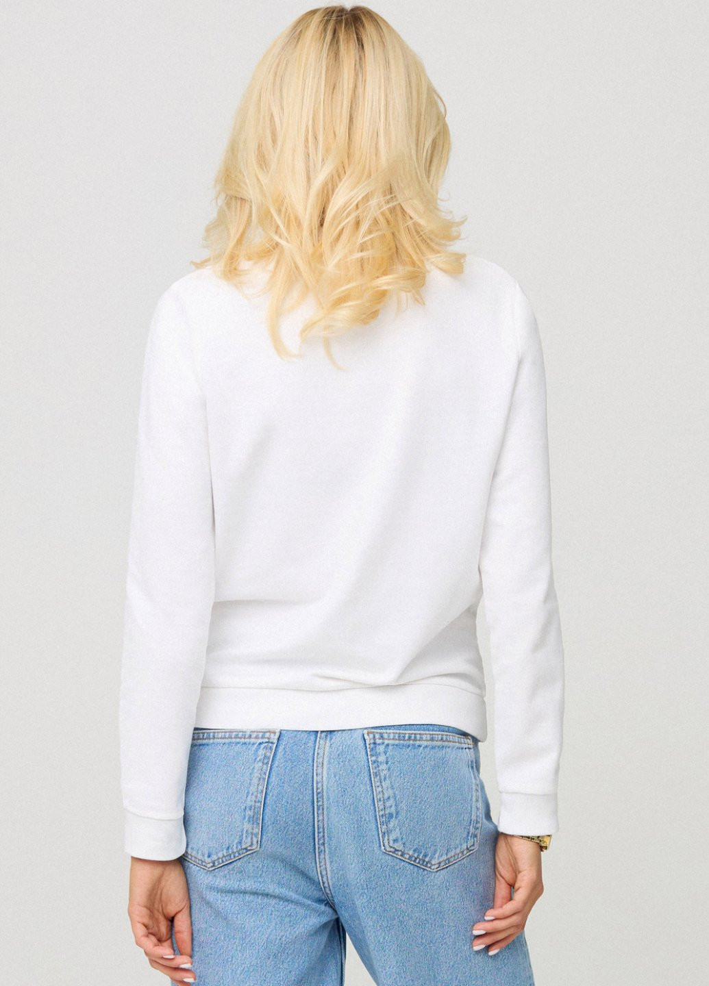 Білий світшот жіночій basic /no flis/ YAPPI (254658747)