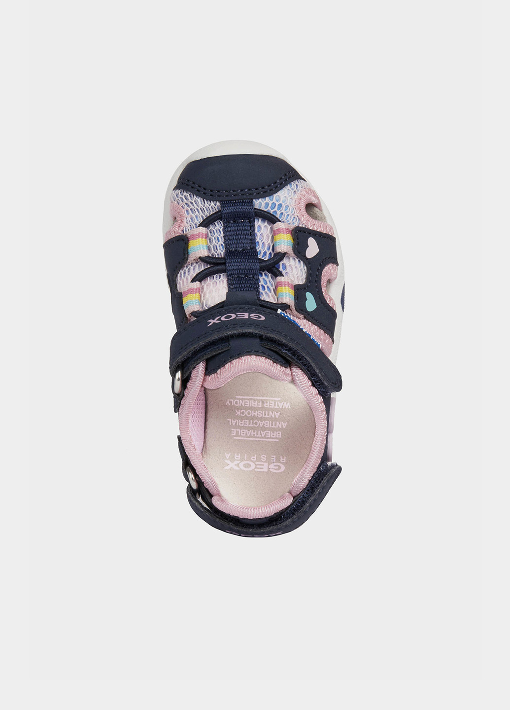 Темно-синие кэжуал сандалии Geox на липучке