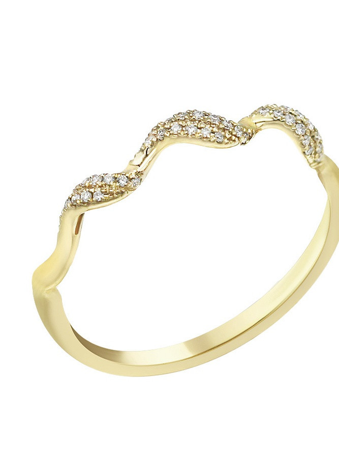 Кольцо с бриллиантами в желтом золоте Волна Zarina (254252362)