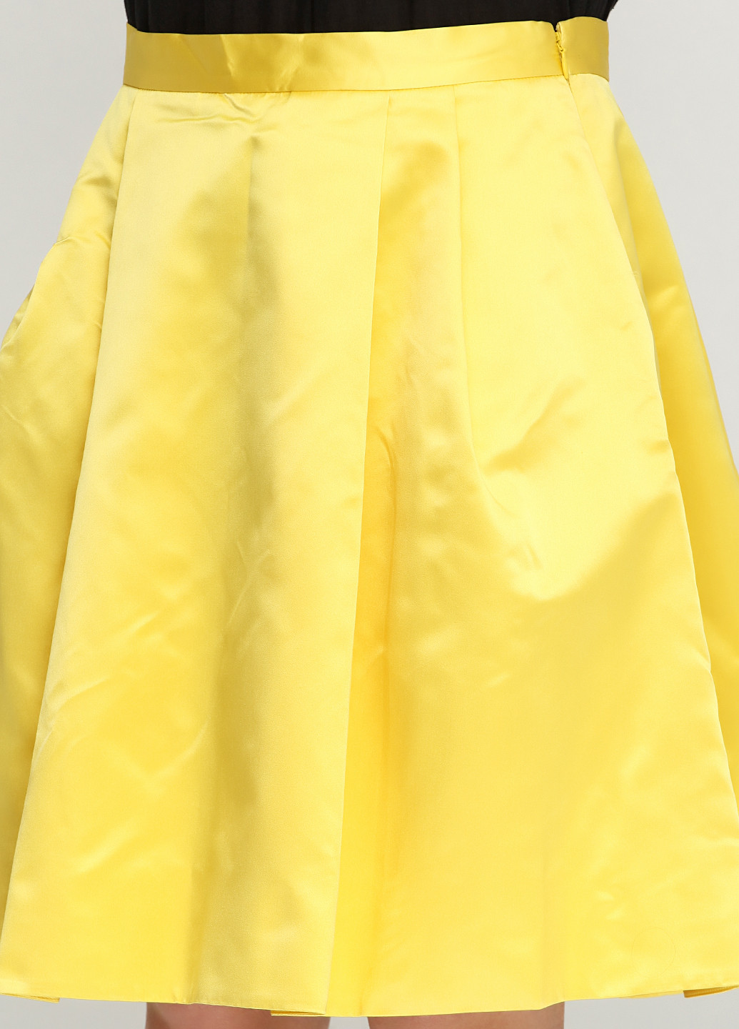Лимонная кэжуал однотонная юбка Ralph Lauren миди