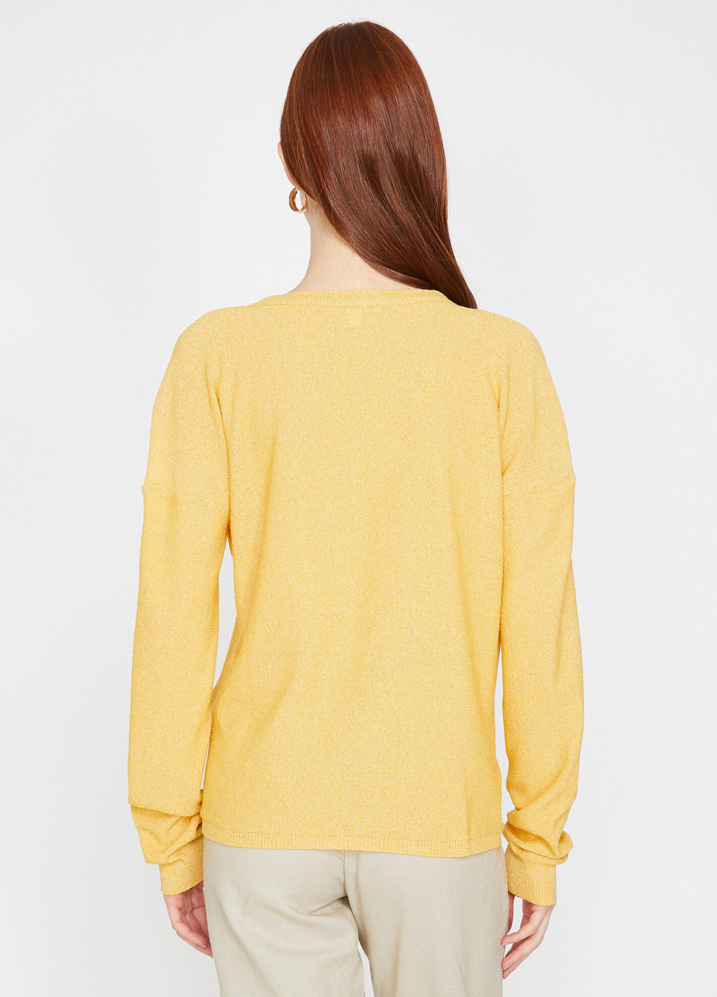 Желтый демисезонный пуловер пуловер KOTON