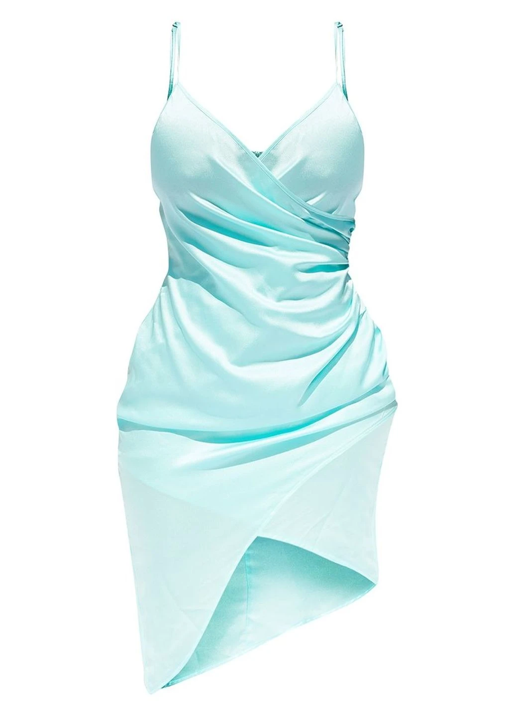 Голубое кэжуал платье PrettyLittleThing однотонное