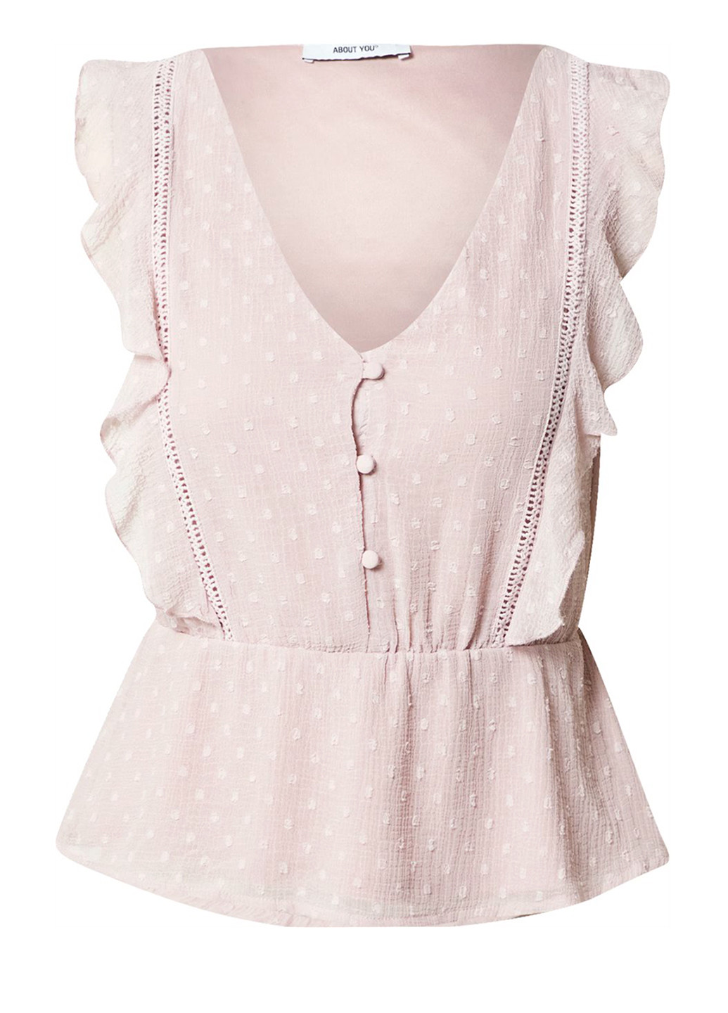 Розовая блуза с баской About You