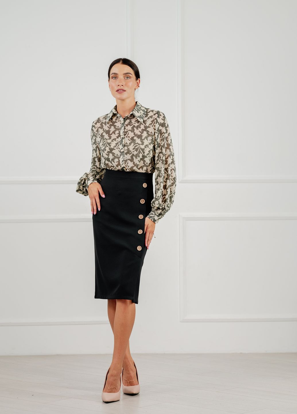 Черная кэжуал юбка Azuri