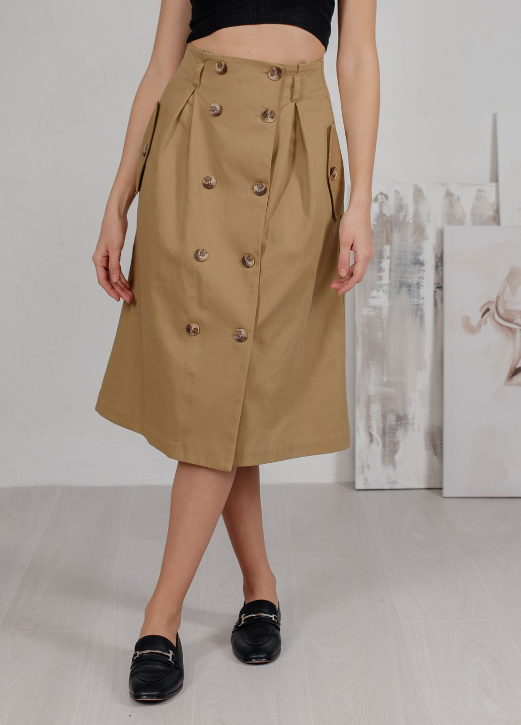 Коричневая кэжуал юбка Azuri