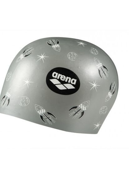 Шапка для плавания POOLISH MOULDED ракеты серебро unisex OSFM Arena (261765865)