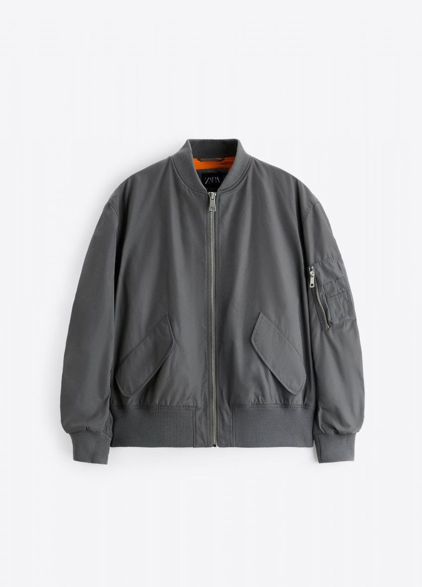 Сіра демісезонна куртка Zara 8281 430 lt grey