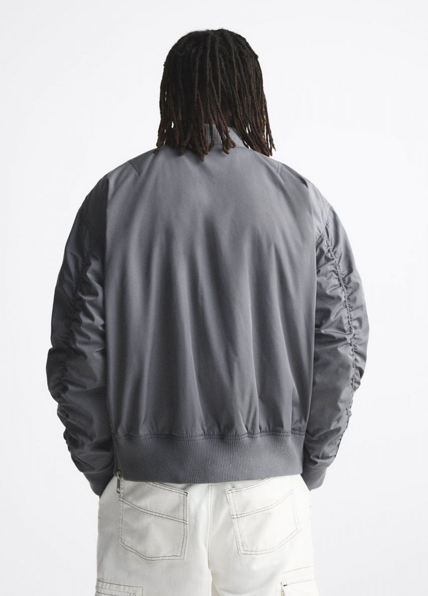 Сіра демісезонна куртка Zara 8281 430 lt grey