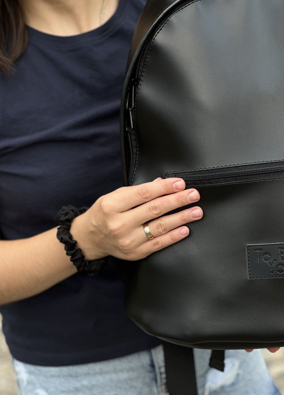 Кожаный городской женский рюкзак на молнии, на 14л No Brand cooper (261927368)