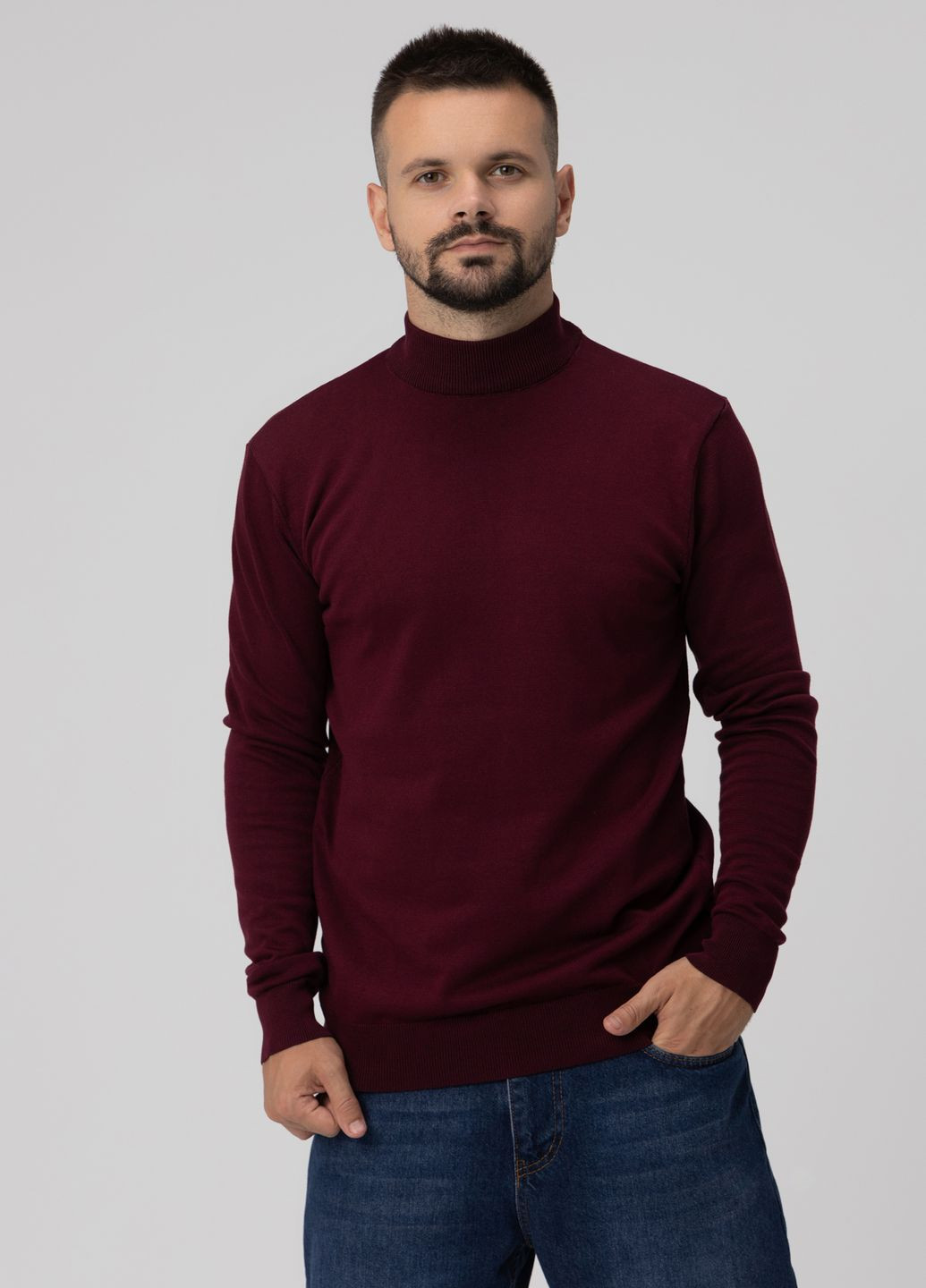 Бордовый демисезонный свитер Figo