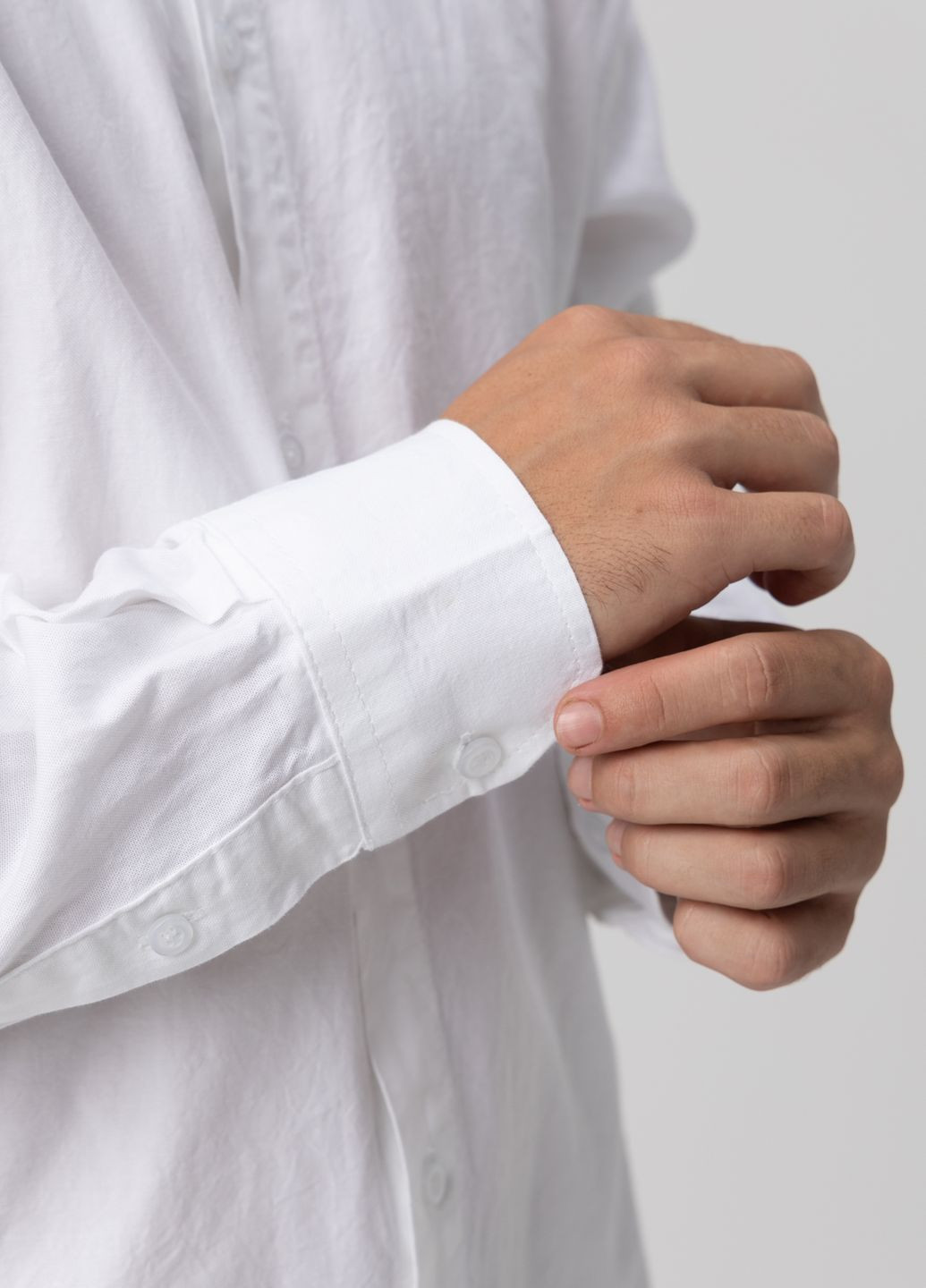 Белая повседневный рубашка однотонная Figo