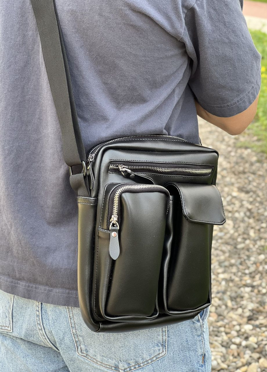 Чоловіча сумка – месенджер, сумка через плече екошкіра No Brand (261927365)