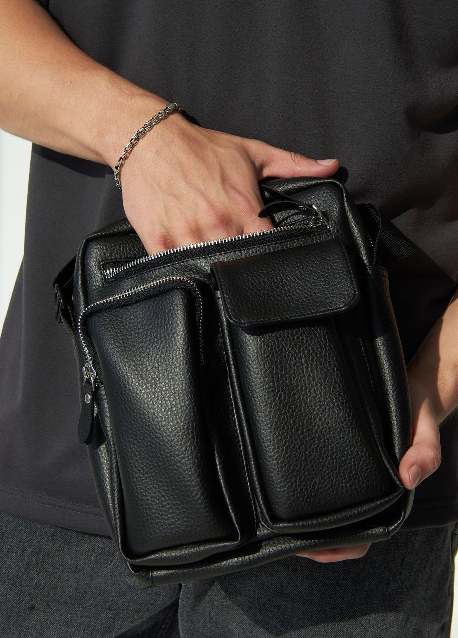 Мужская сумка – мессенджер, сумка через плечо, зернистая экокожа No Brand (261927361)