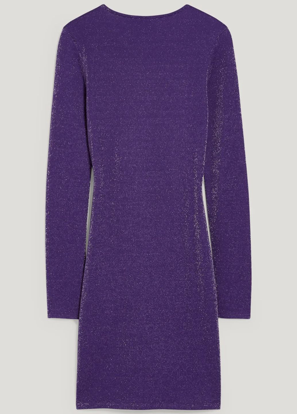 Фиолетовое кэжуал блестящее платье C&A однотонное
