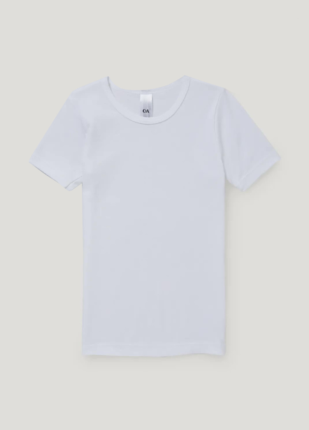 Белая демисезонная футболка из хлопка C&A