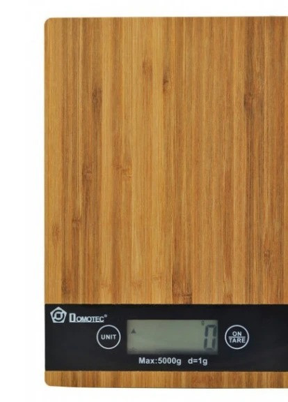 Бамбуковые кухонные весы MS-1912 темно-бежевые Domotec (261855667)
