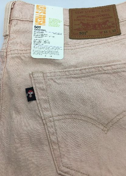 Пудровые демисезонные прямые джинсы 501 Levi's