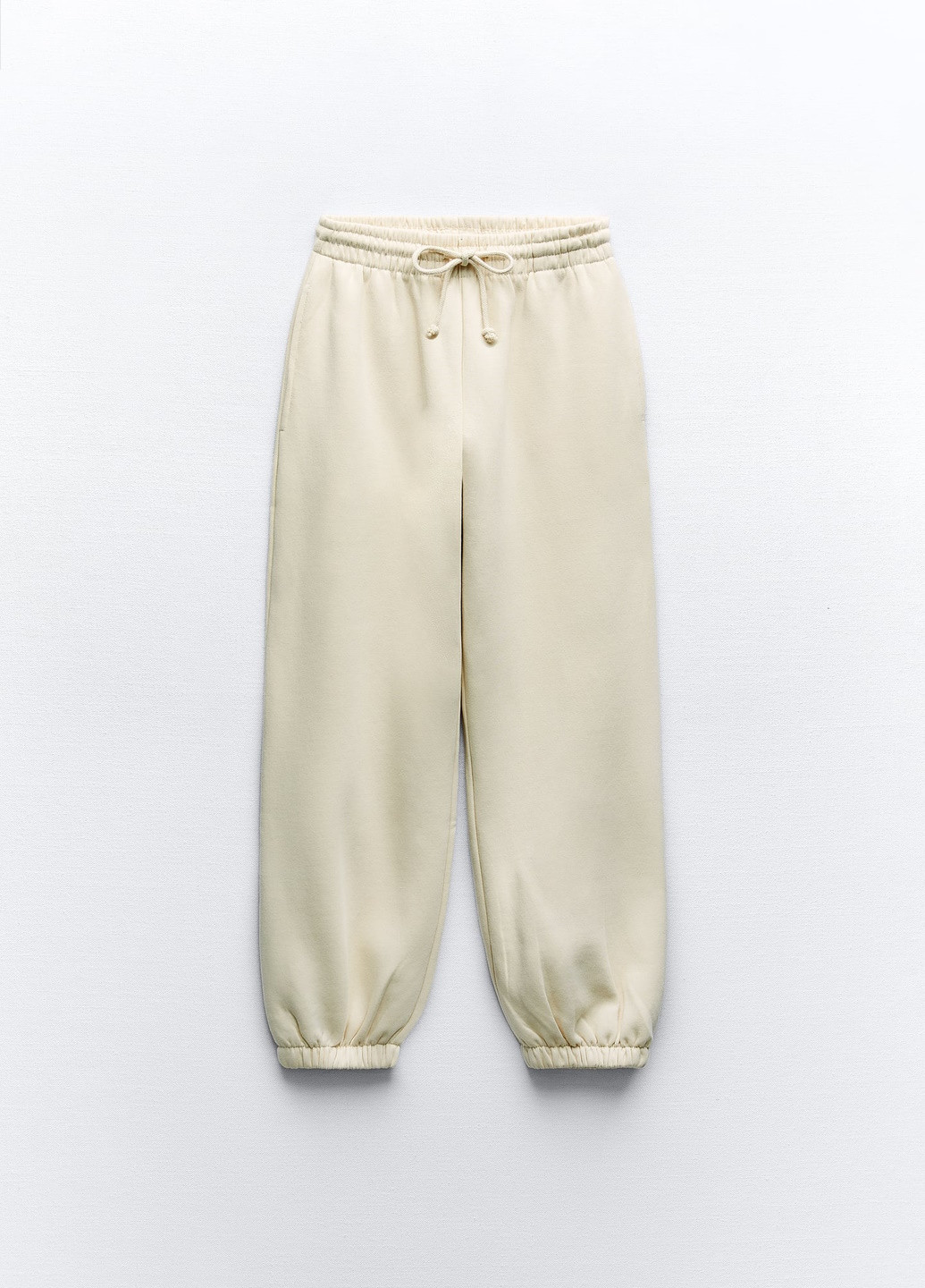 Молочные спортивные демисезонные брюки Zara