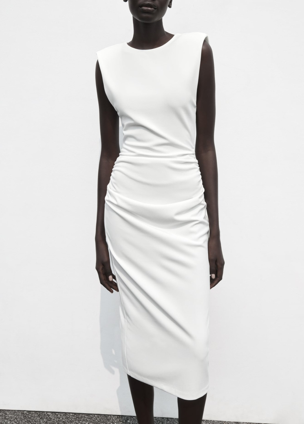Білий вечірня сукня Zara однотонна