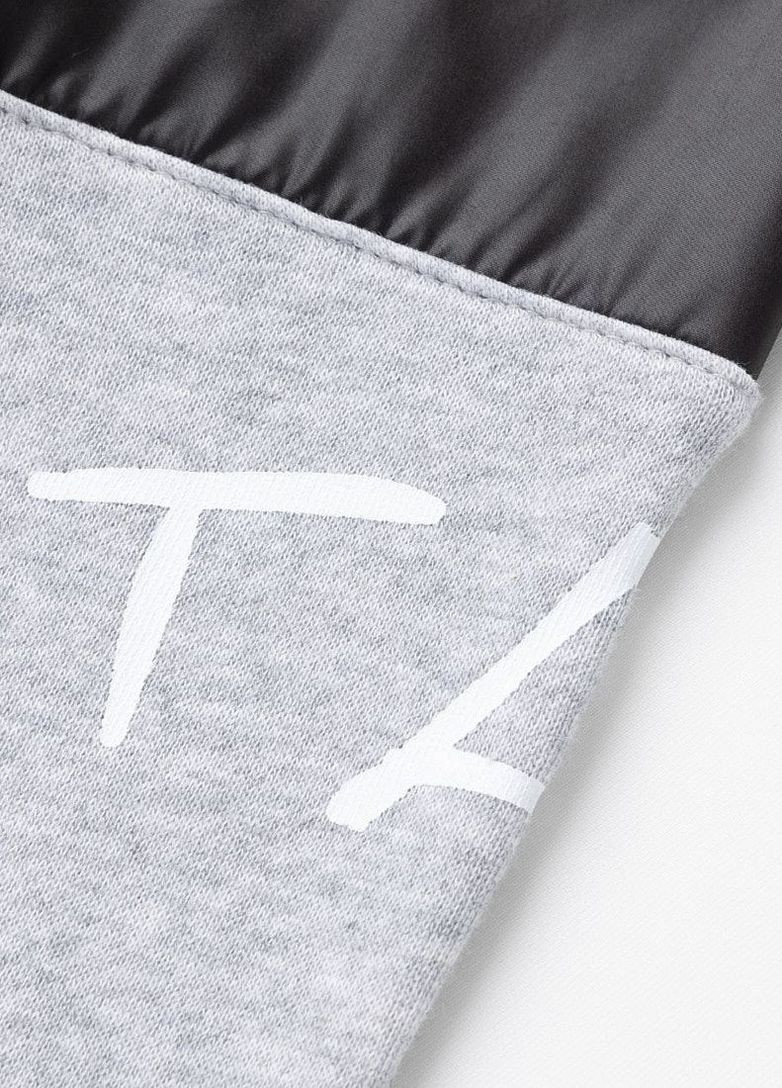 Yumster свитшот утепленный с рисунком и вышивкой, серый рисунок серый кэжуал хлопок