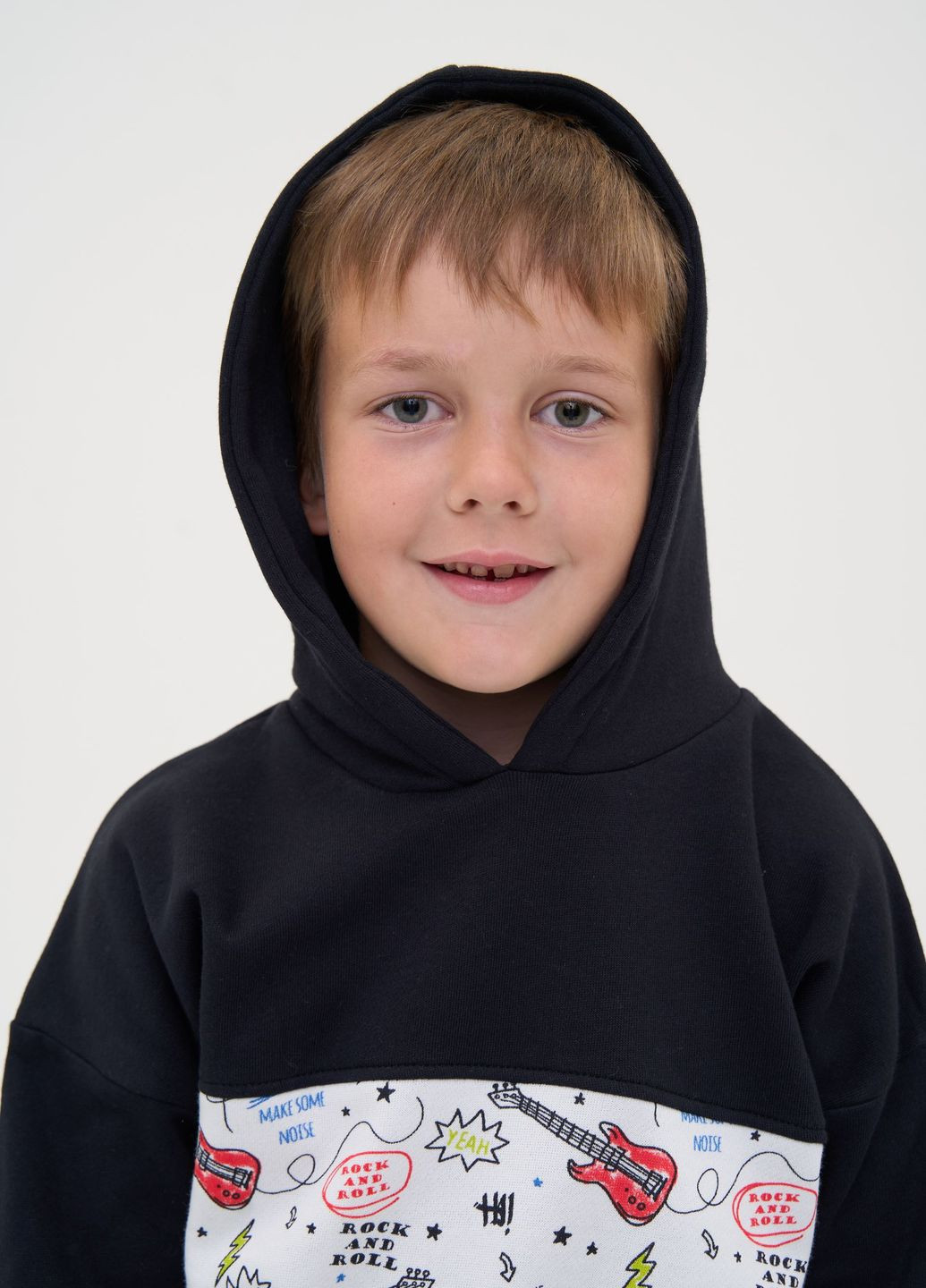 Толстовка з капюшоном утеплена, принт музичні інструменти Yumster (261845275)