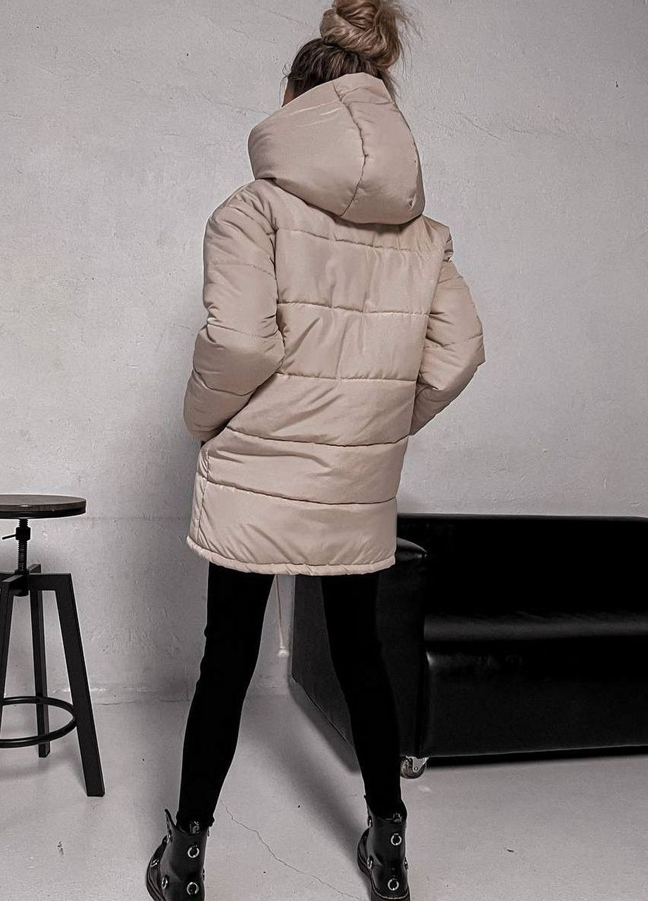 Светло-бежевая зимняя зимняя куртка Liton
