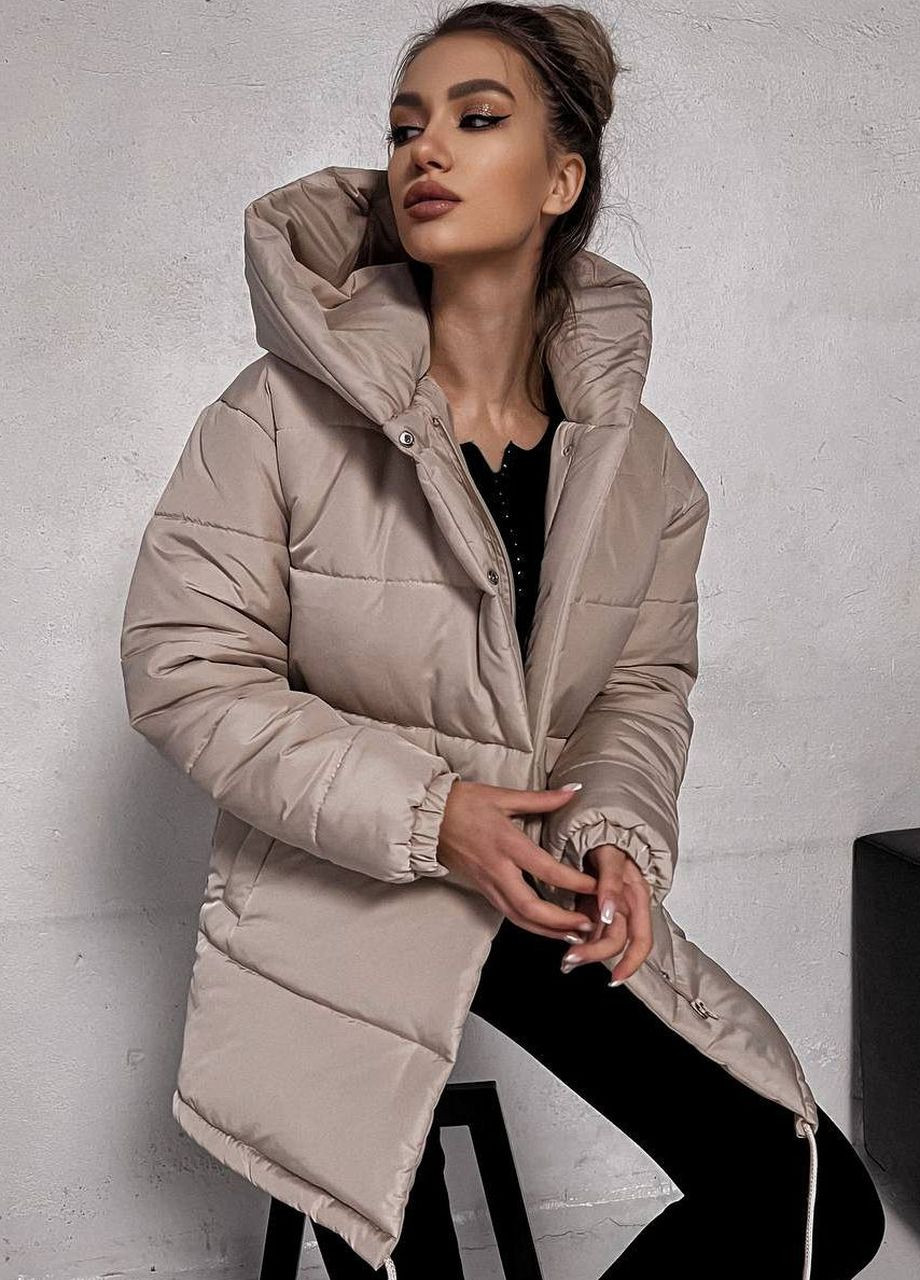 Светло-бежевая зимняя зимняя куртка Liton