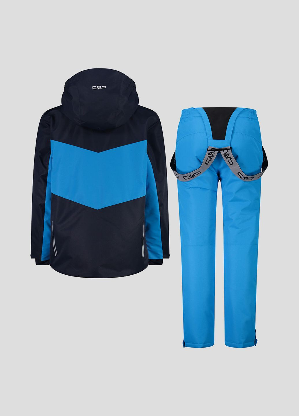 Детский черно-голубой лыжный костюм Kid Set Jacket And Pant CMP (261851440)
