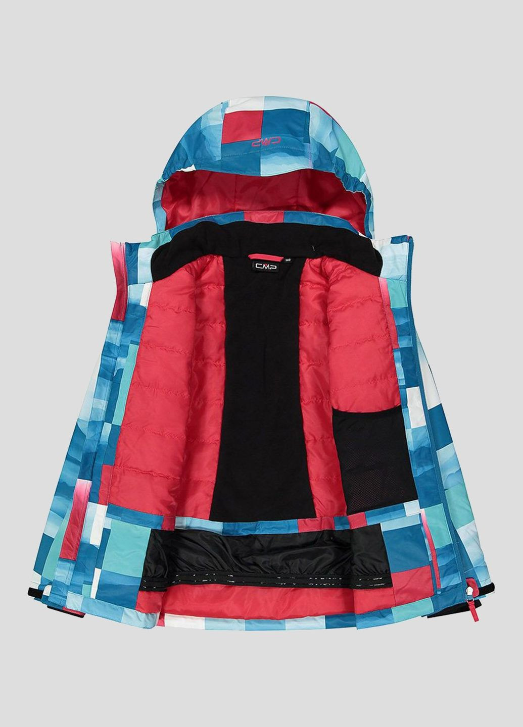 Голубая лыжная куртка Kid jacket snaps hood CMP (261854888)