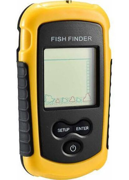 Рыболовный эхолот Fish Finder портативный до 100 м сонар Черно-желтый No Brand (262095096)