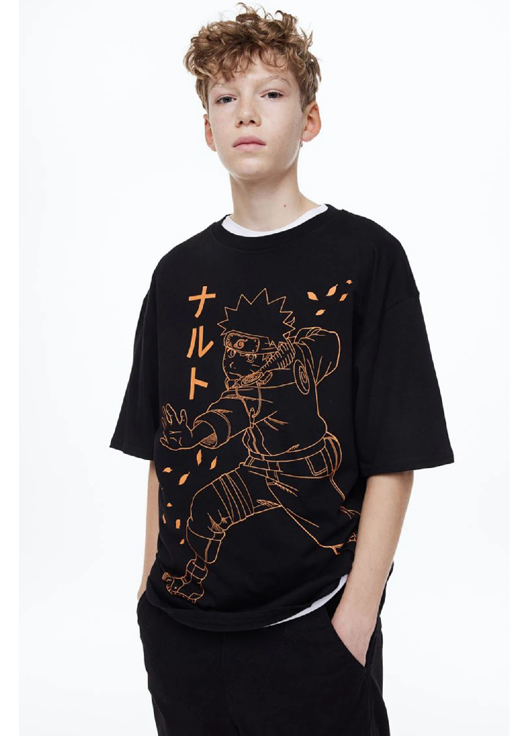 Черная демисезонная футболка H&M