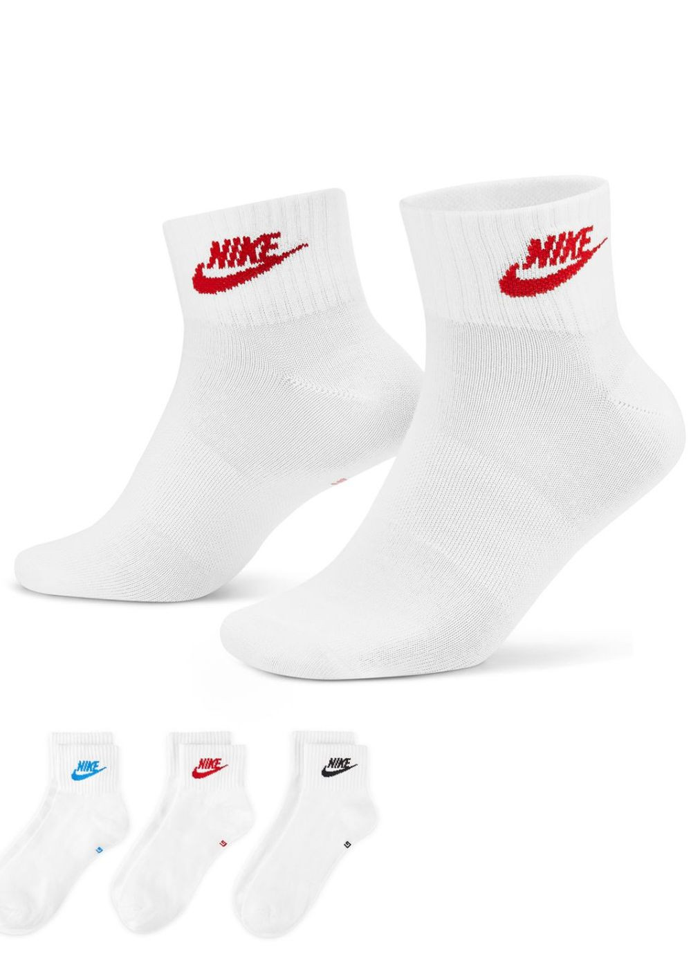 Шкарпетки U NK NSW EVERYDAY ESSENTIAL NS білий unisex 34-38 Nike (262297422)