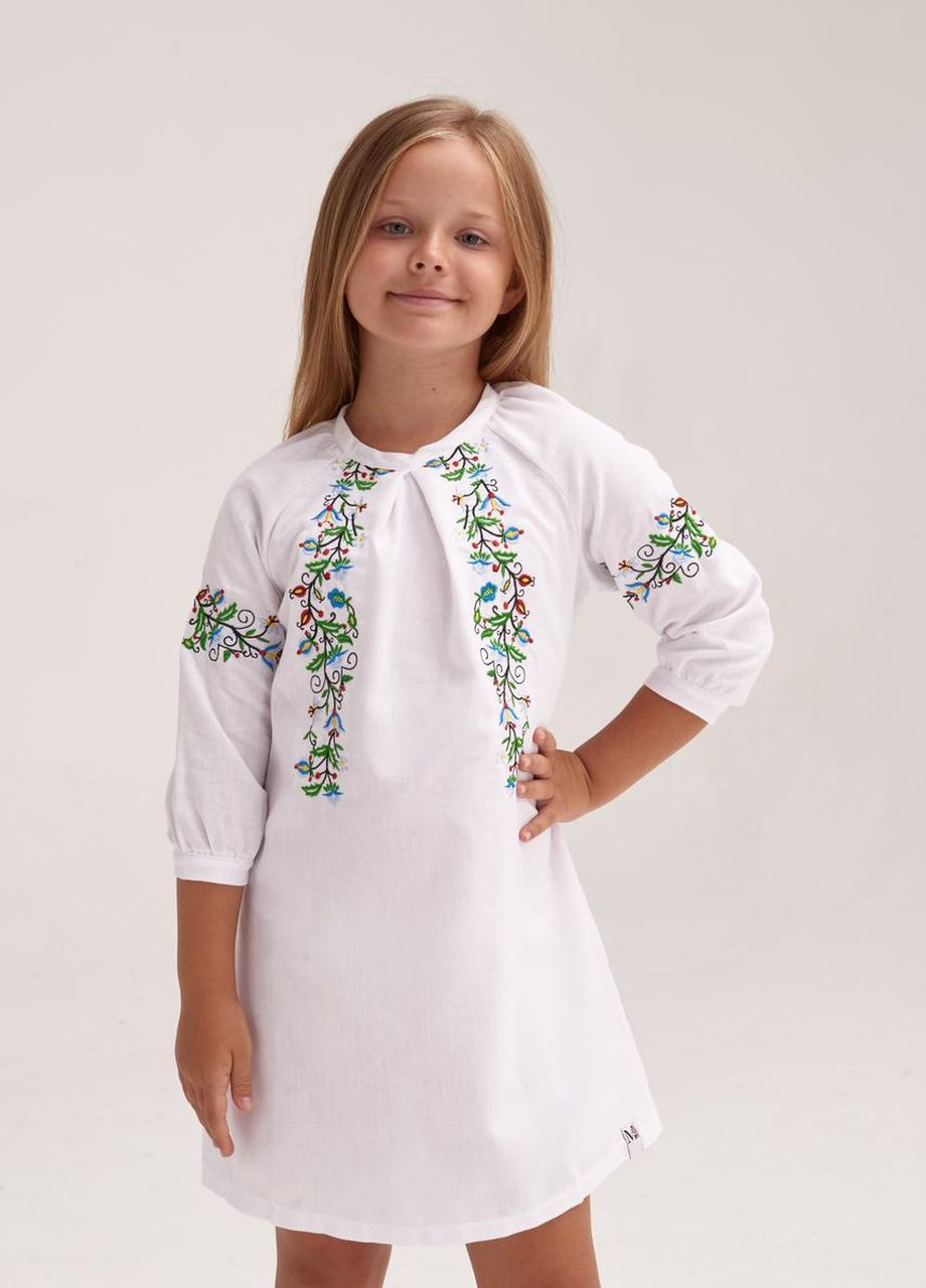 Платье с вышивкой для девочки "Роса" MEREZHKA (261925608)