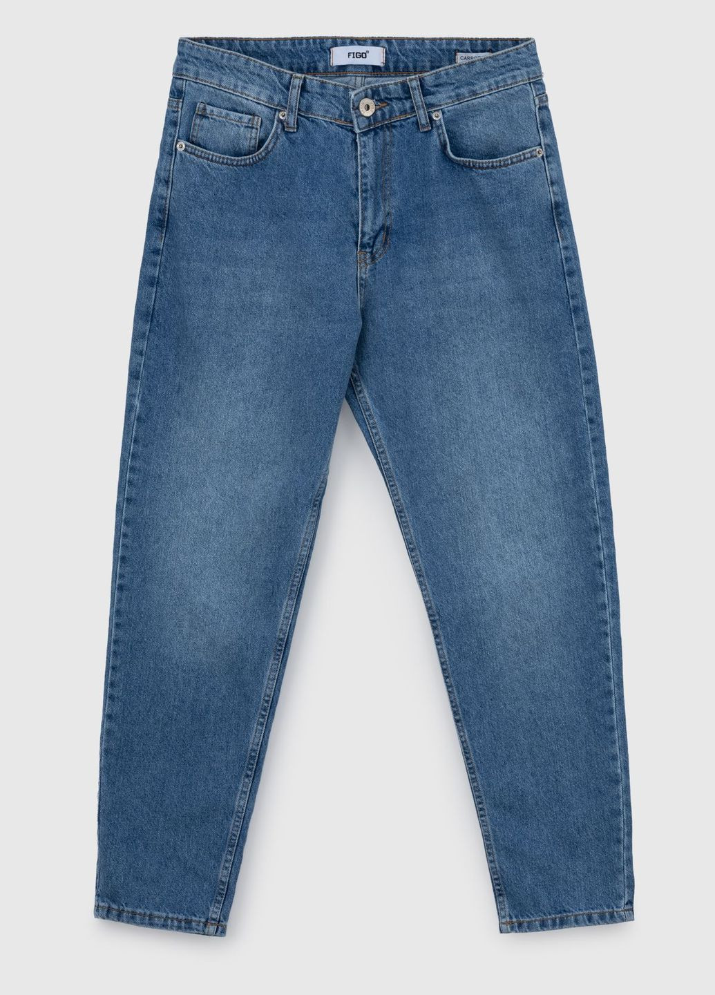 Синие демисезонные джинсы mom fit Figo