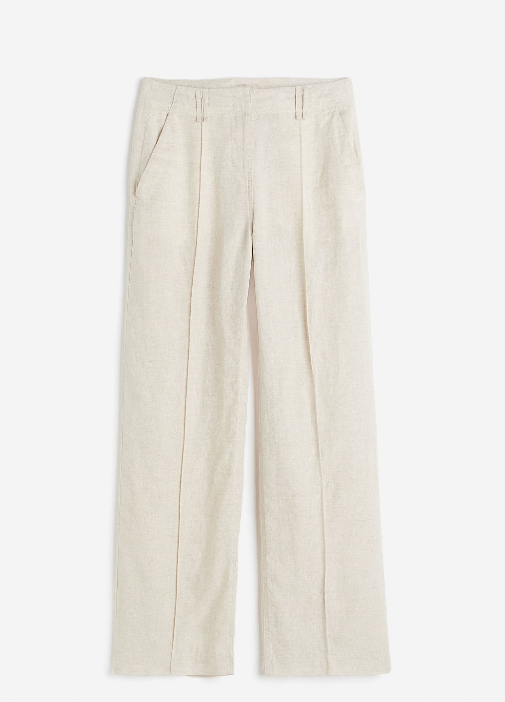 Светло-бежевые классические демисезонные брюки H&M