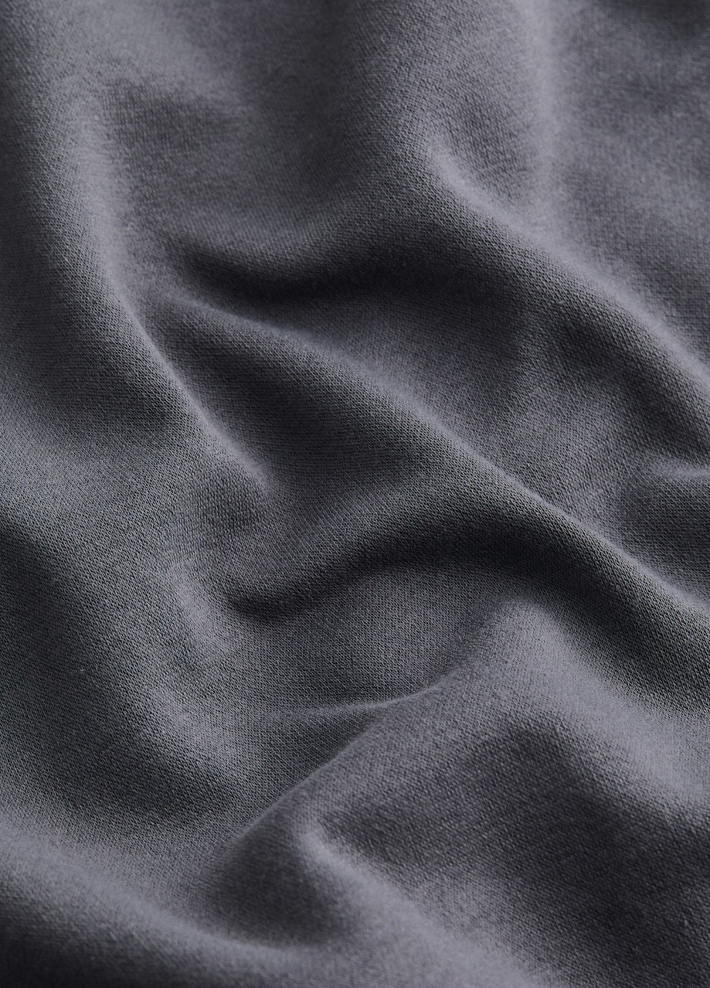 Свитшот H&M - крой однотонный темно-серый кэжуал - (261928889)