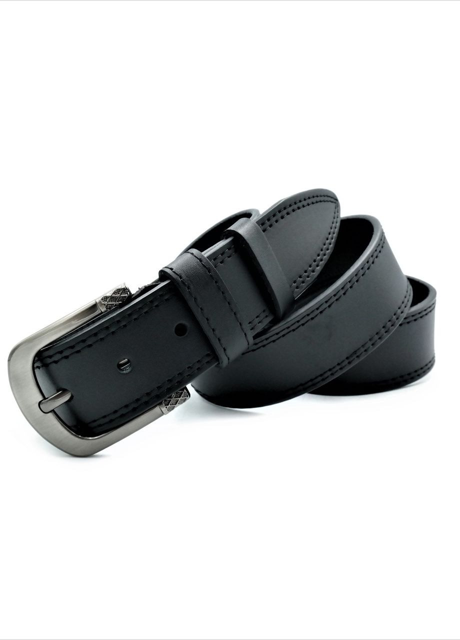 Чоловічий шкіряний ремінь 3,8 х 105 см Чорний Weatro (262290896)