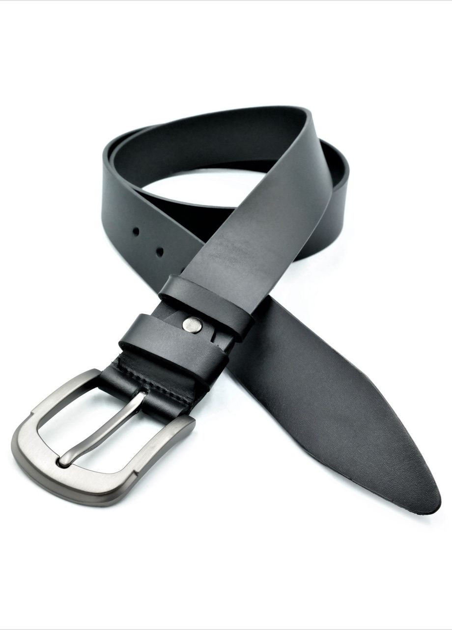 Чоловічий шкіряний ремінь 3,8 х 105 см Чорний Weatro (262290897)