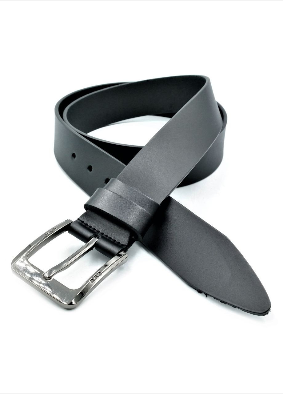 Чоловічий шкіряний ремінь 3,8 х 105 см Чорний Weatro (262290955)