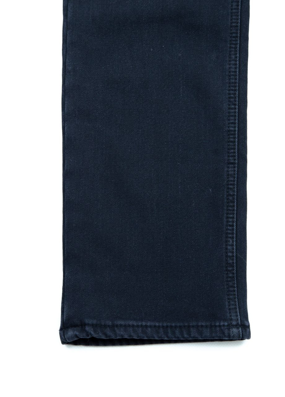 Черные зимние слим джинсы мужские утепленные черно-серые на флисе Слегка-зауженная Zanotti