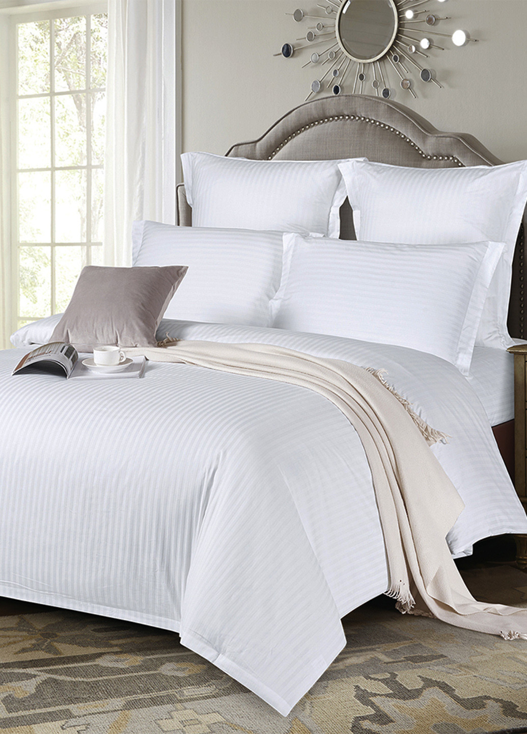 Комплект постельного белья Евро Сатин Страйп SW01 Love You (262084952)