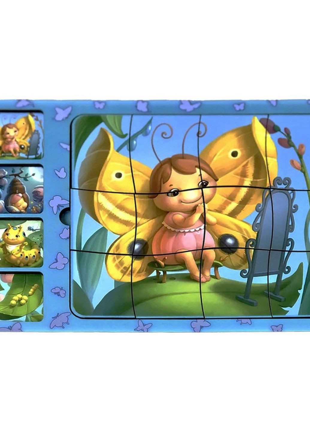 Деревянная настольная игра "Этапы развития бабочки" (ПСФ017) PSF017 сортер-пазл Ubumblebees (262085501)