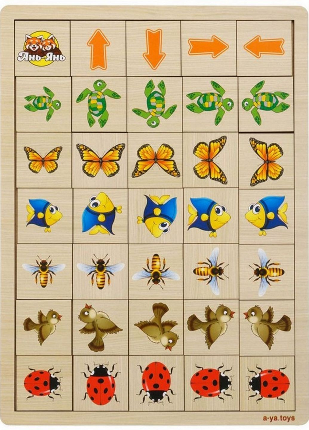 Деревянная настольная игра "Укажите направление - 2" (ПСФ007) PSF007 пазл-сортер Ubumblebees (262085547)